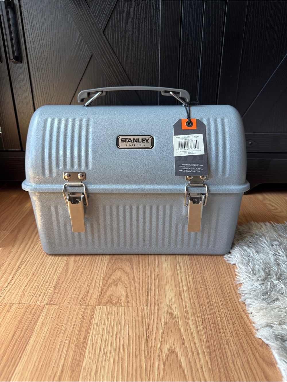Stanley Silver Gray Metal classic lunch box